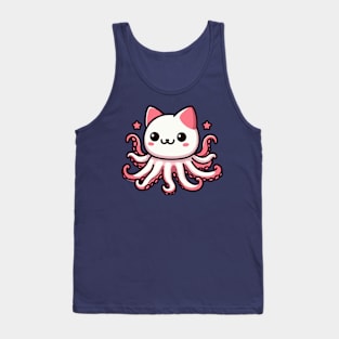 cute pink octopuss cat Tank Top